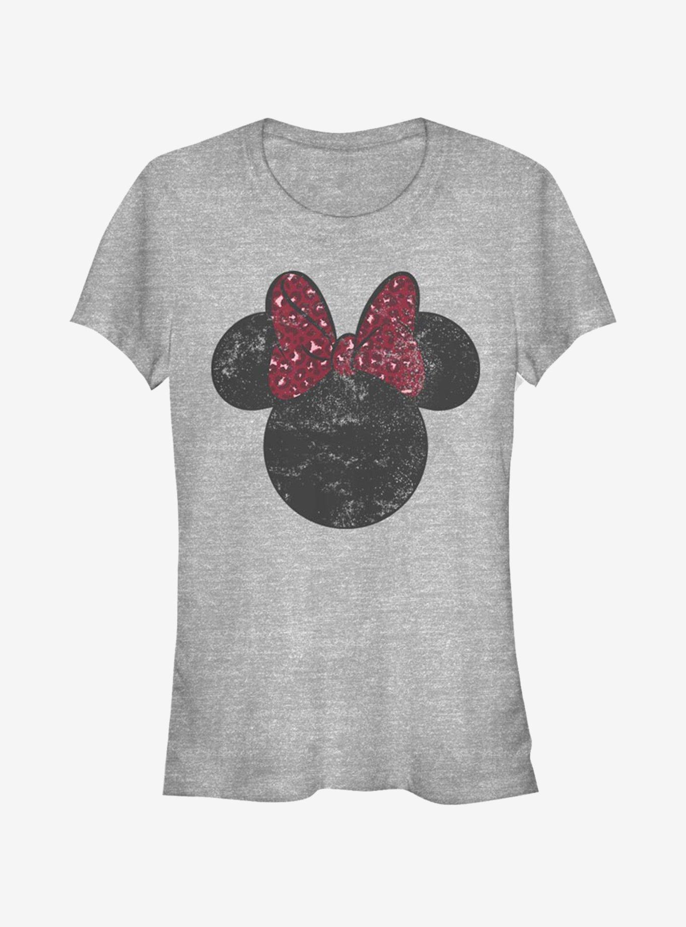 Disney Mickey Mouse Minnie Leopard Bow Girls T-Shirt, , hi-res