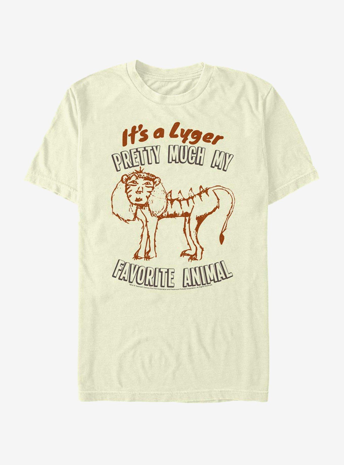 Napoleon Dynamite Lyger Fav Animal T-Shirt, NATURAL, hi-res