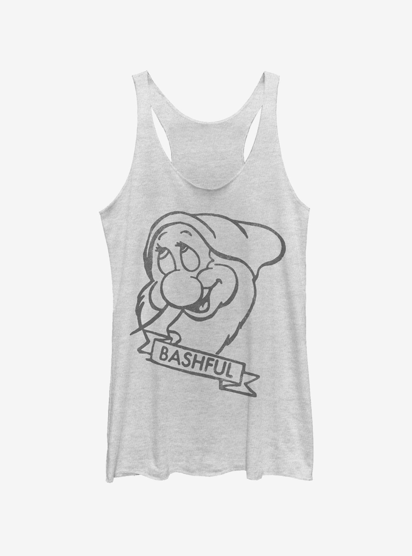 Disney Snow White And The Seven Dwarfs Bashful Girls Tank, WHITE HTR, hi-res