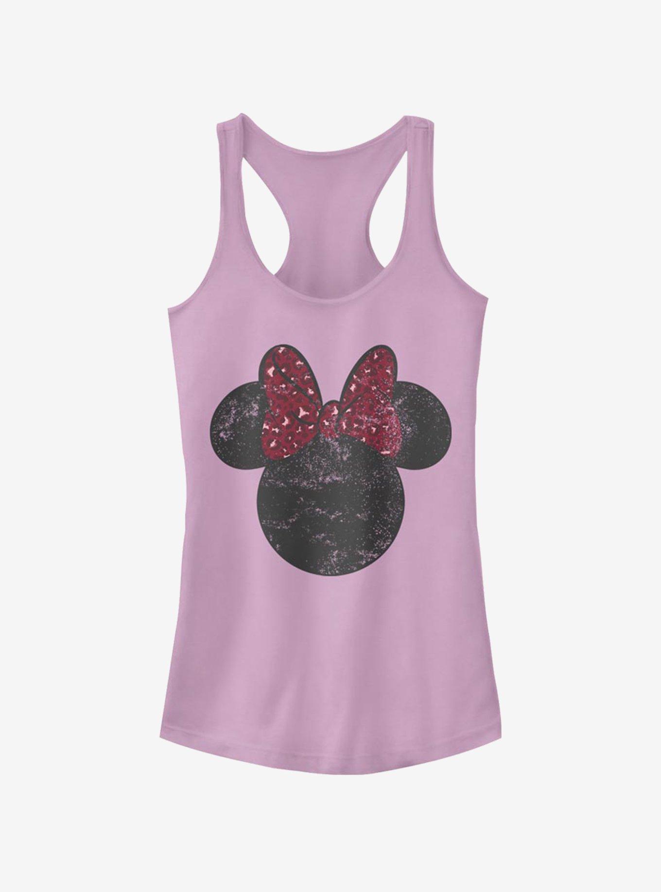 Disney Mickey Mouse Minnie Leopard Bow Girls Tank, LILAC, hi-res