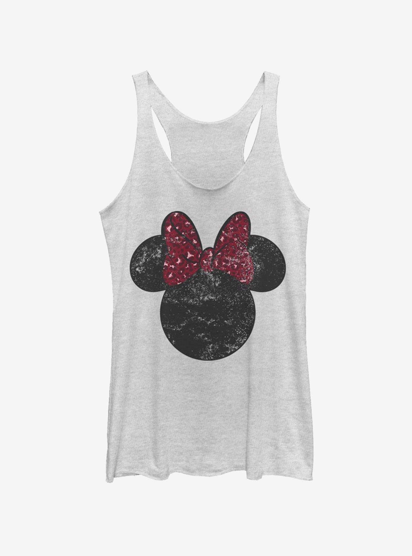 Disney Mickey Mouse Minnie Leopard Bow Girls Tank