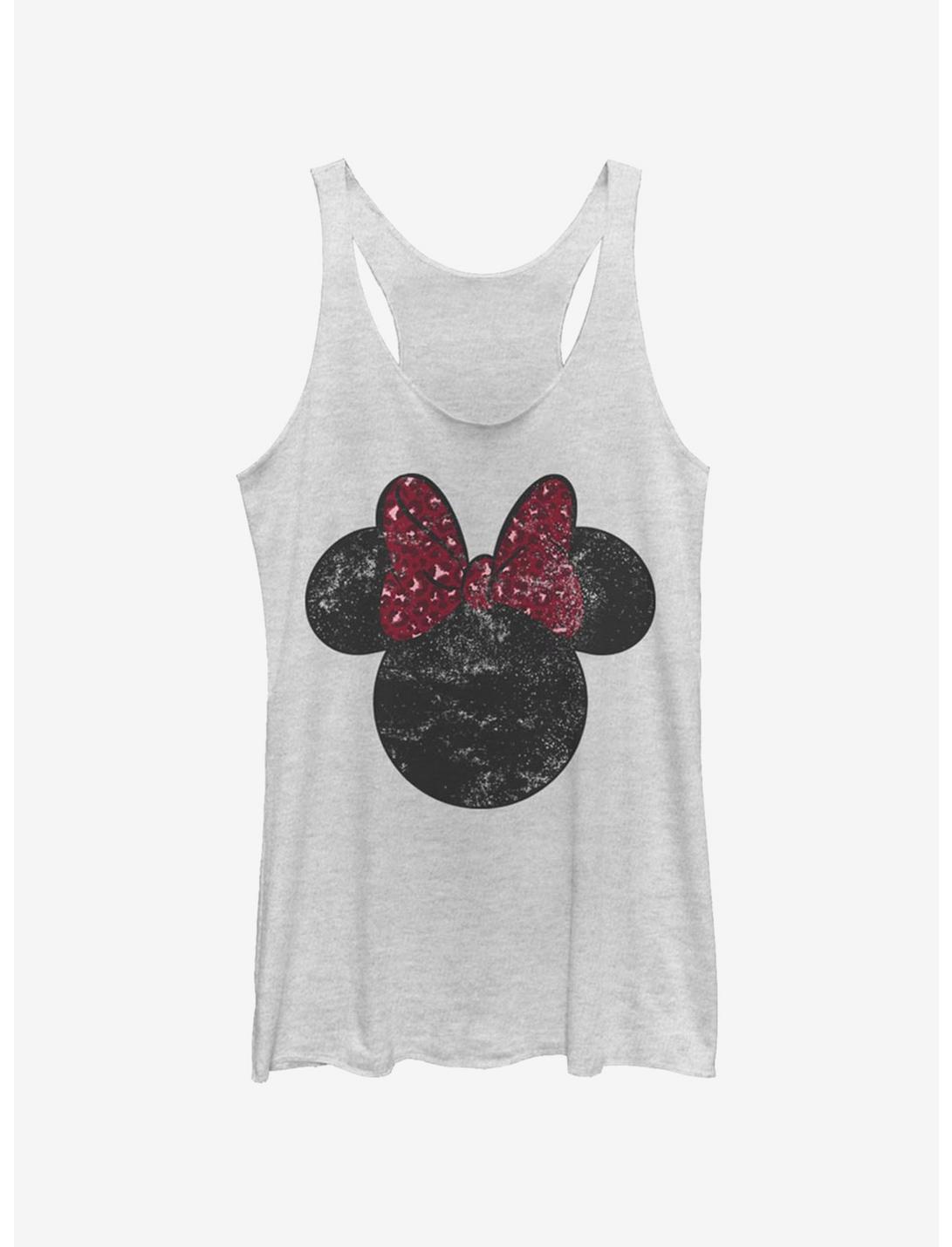 Disney Mickey Mouse Minnie Leopard Bow Girls Tank, WHITE HTR, hi-res