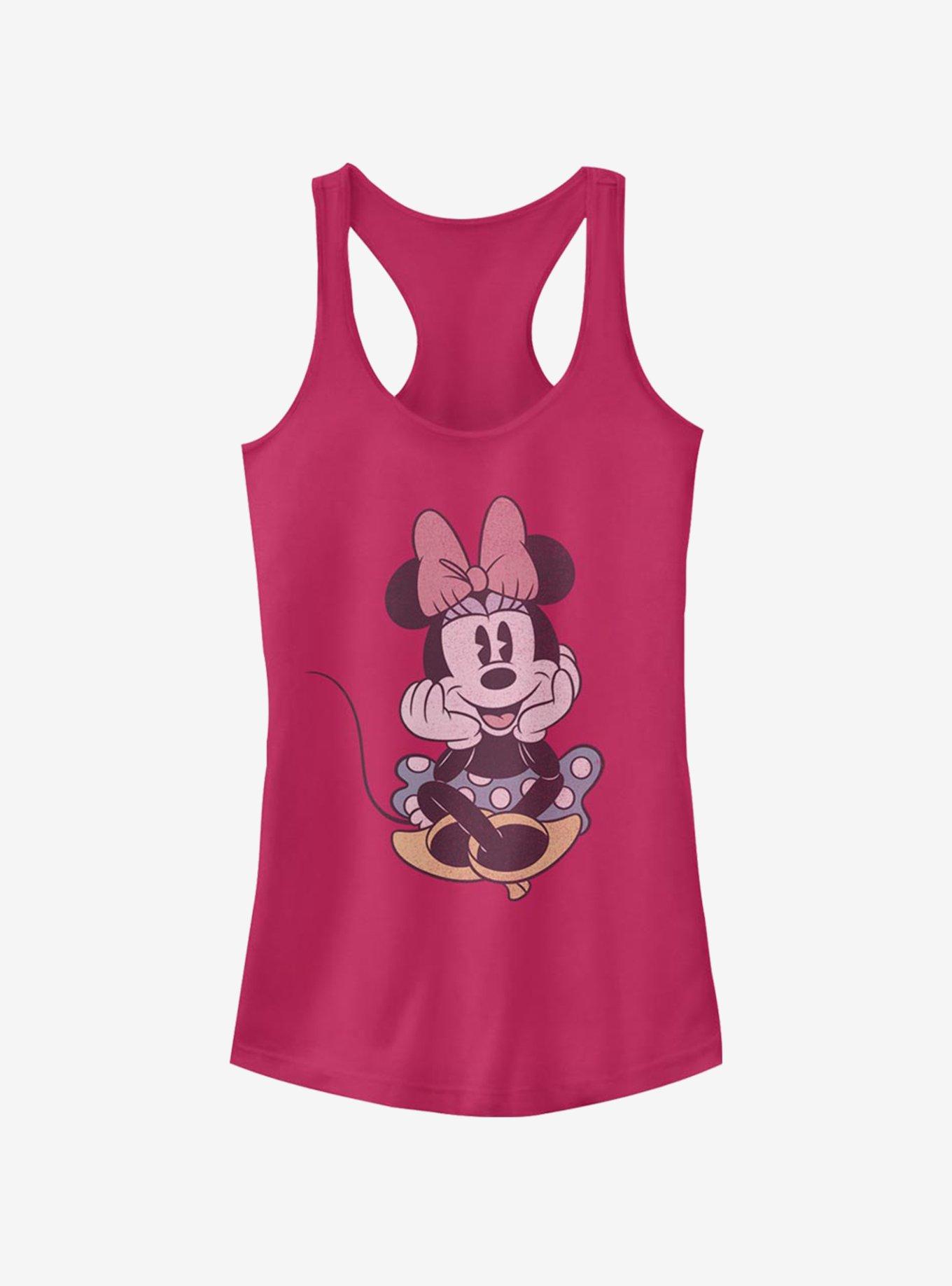 Disney Mickey Mouse Minnie Sit Girls Tank, RASPBERRY, hi-res