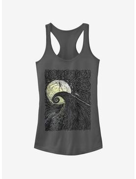 The Nightmare Before Christmas Spiral Hill Girls Tank, CHARCOAL, hi-res