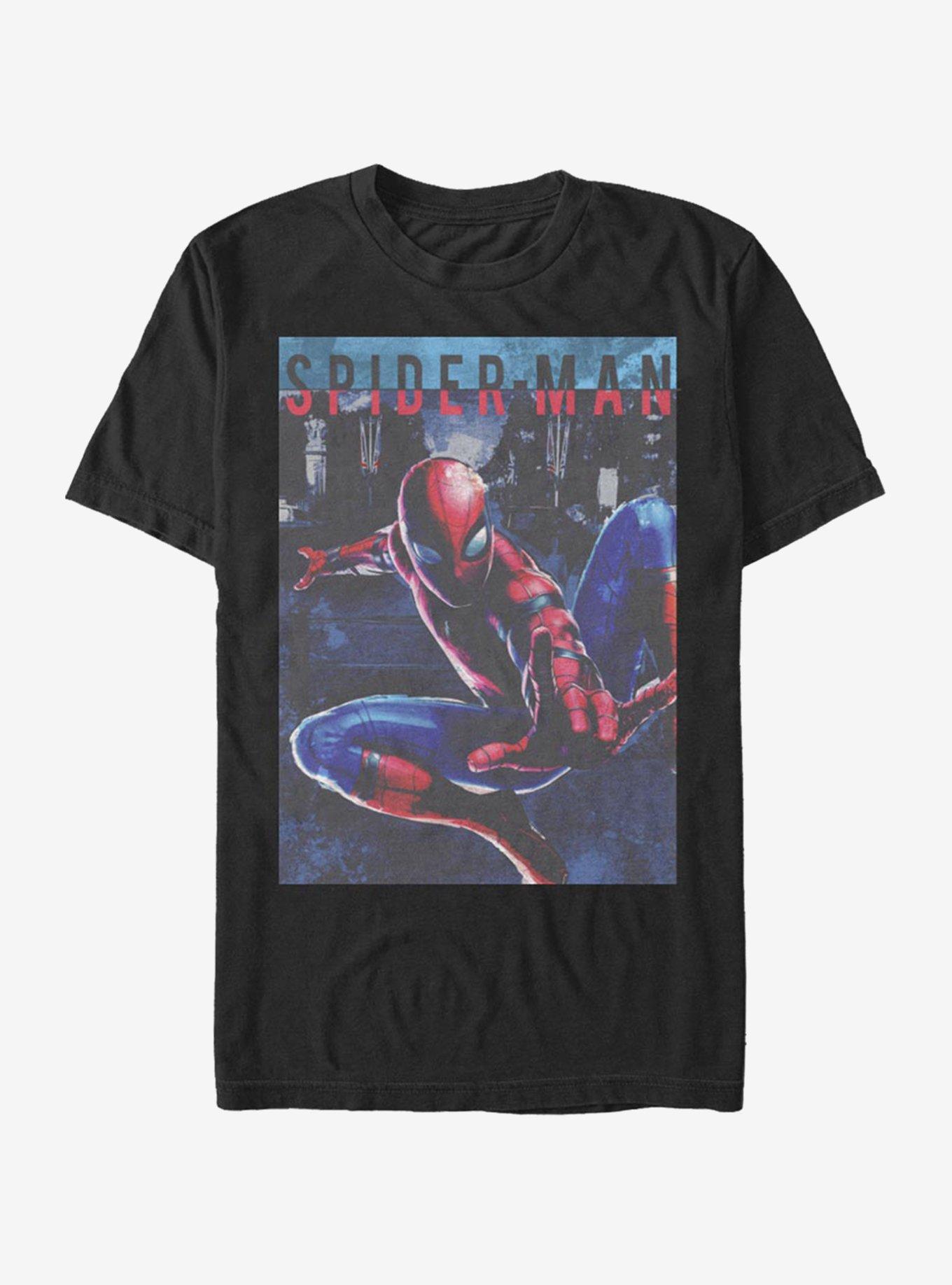 Marvel Spider-Man Spider Poster T-Shirt, BLACK, hi-res