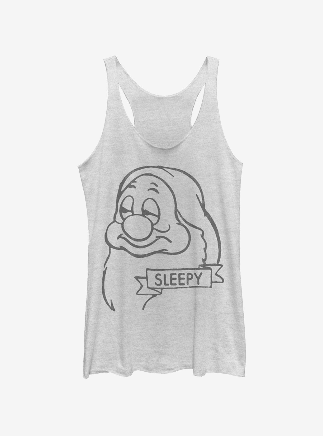 Disney Snow White And The Seven Dwarfs Sleepy Girls Tank, WHITE HTR, hi-res