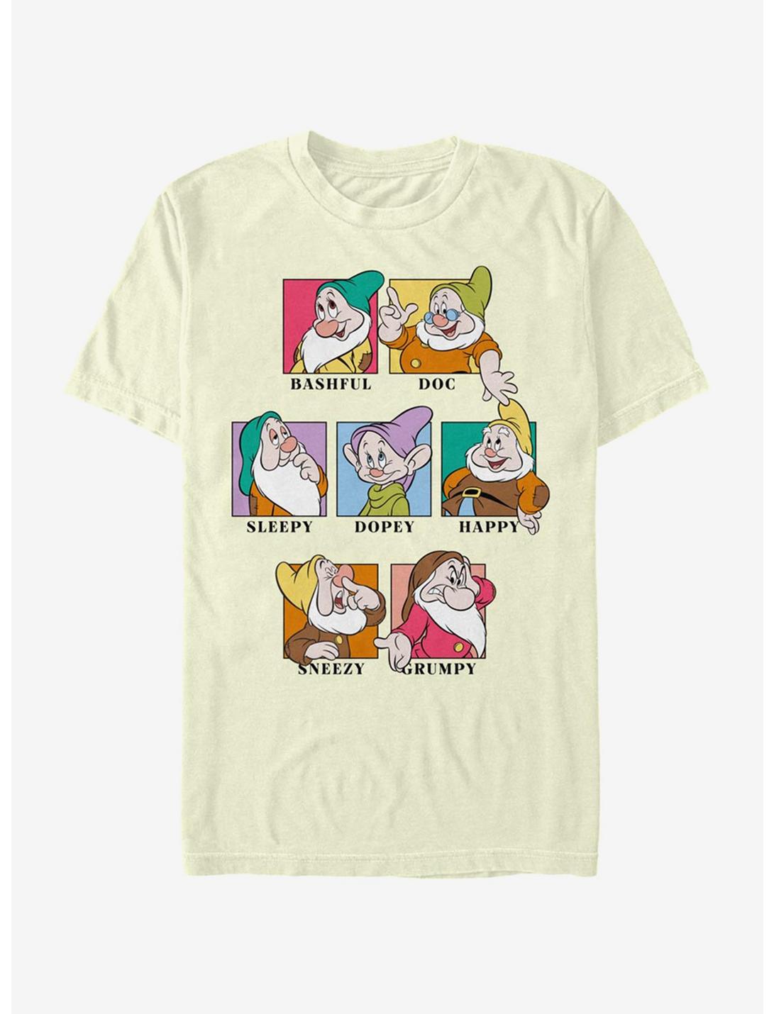 Disney Snow White And The Seven Dwarfs 7 Dwarfs T-Shirt, NATURAL, hi-res