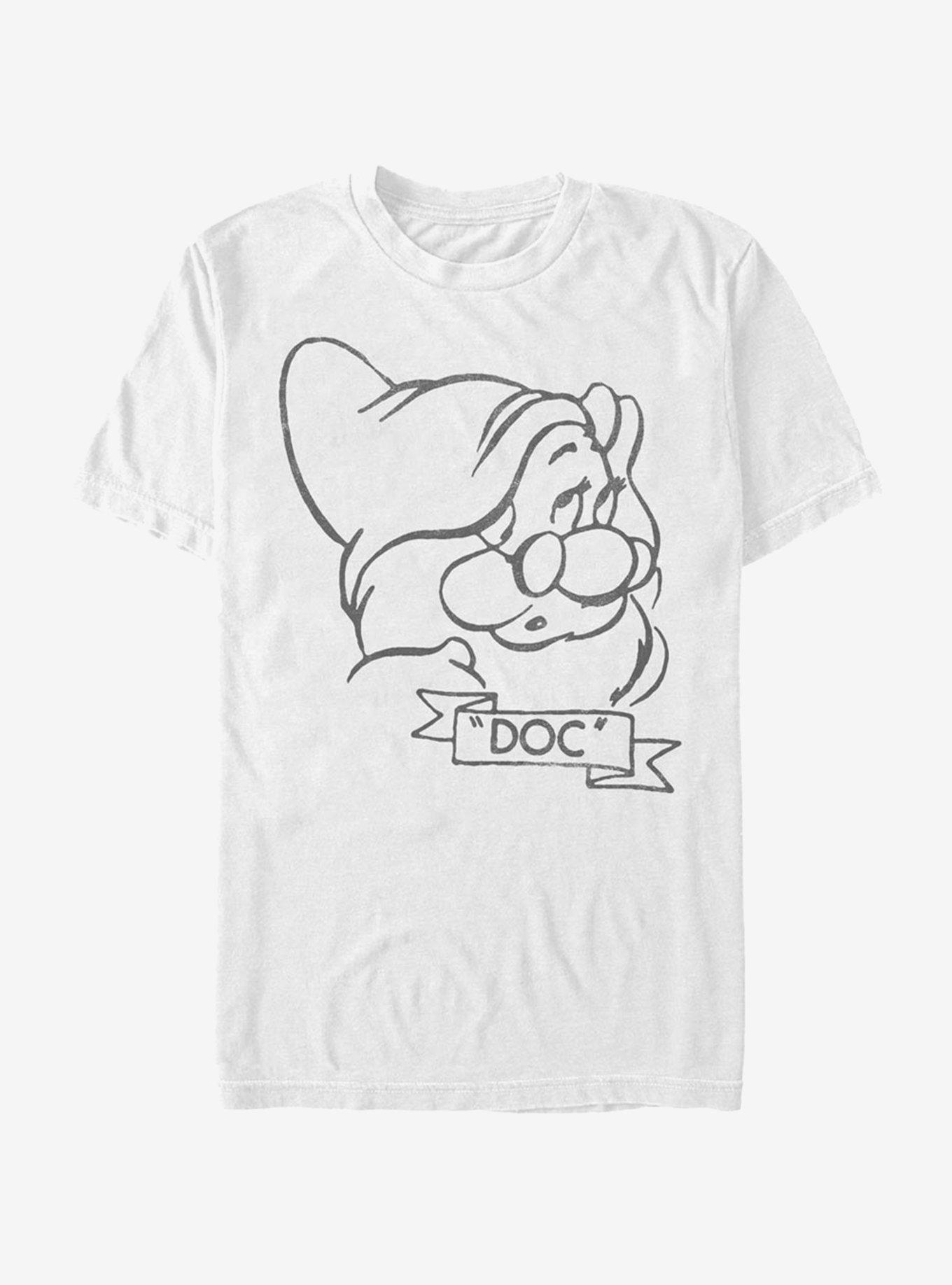 Disney Snow White And The Seven Dwarfs Doc T-Shirt, WHITE, hi-res