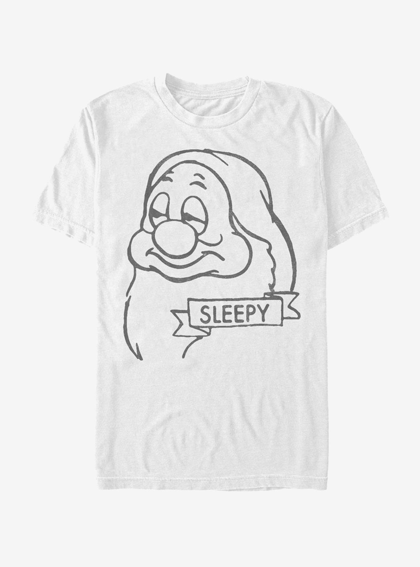 Disney Snow White And The Seven Dwarfs Sleepy T-Shirt, WHITE, hi-res