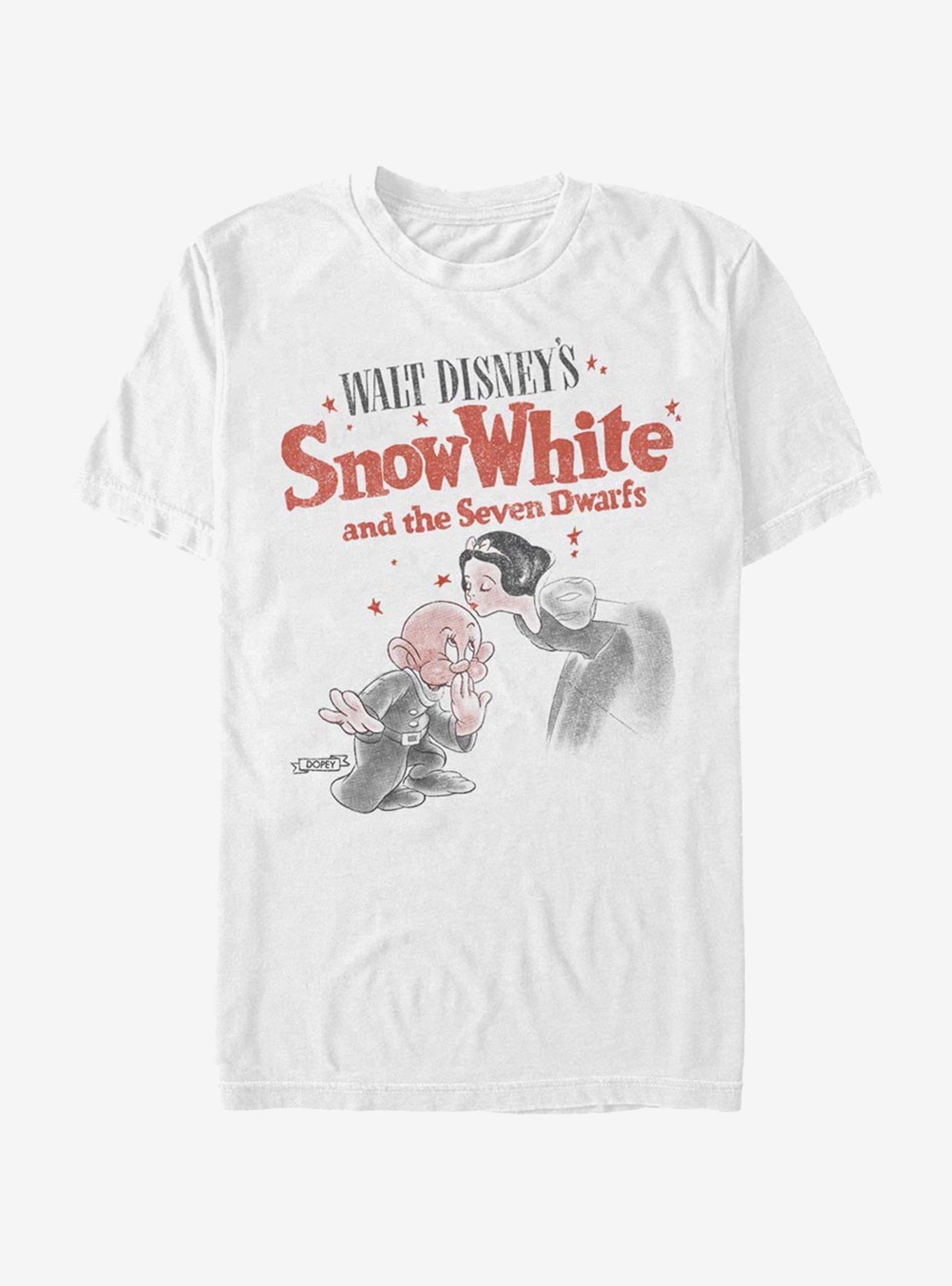 Disney Snow White And The Seven Dwarfs Sweet Kiss T-Shirt, WHITE, hi-res