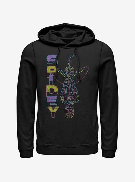 Marvel Spider Man Spidey Vibes Hoodie BLACK Hot Topic