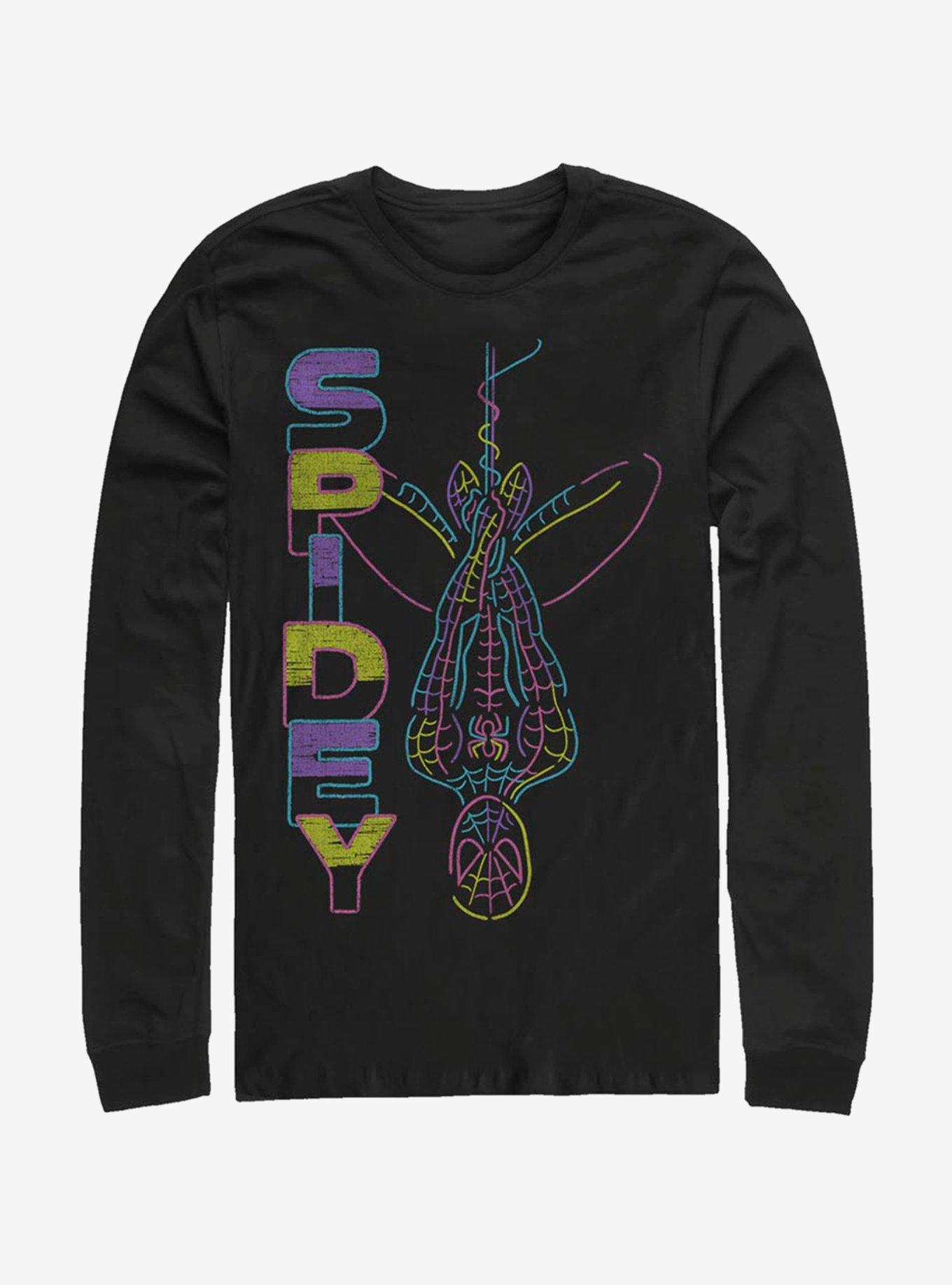 Marvel Spider-Man Spidey Vibes Long-Sleeve T-Shirt, BLACK, hi-res