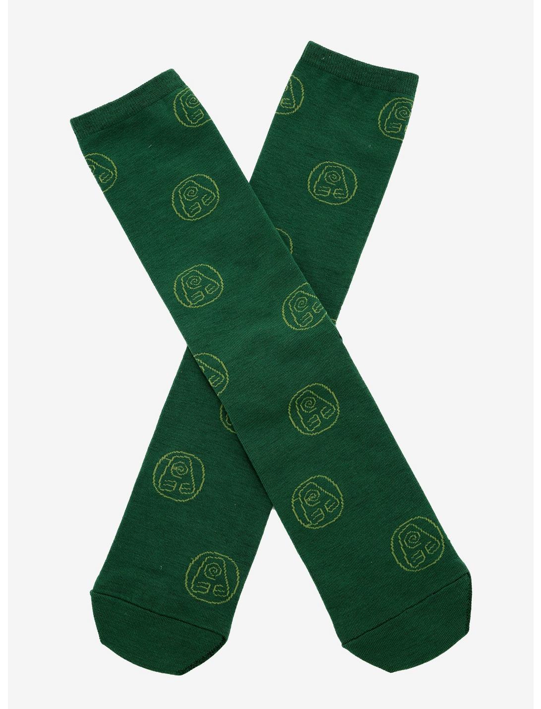 Avatar: The Last Airbender Earthbending Symbol Crew Socks - BoxLunch Exclusive, , hi-res