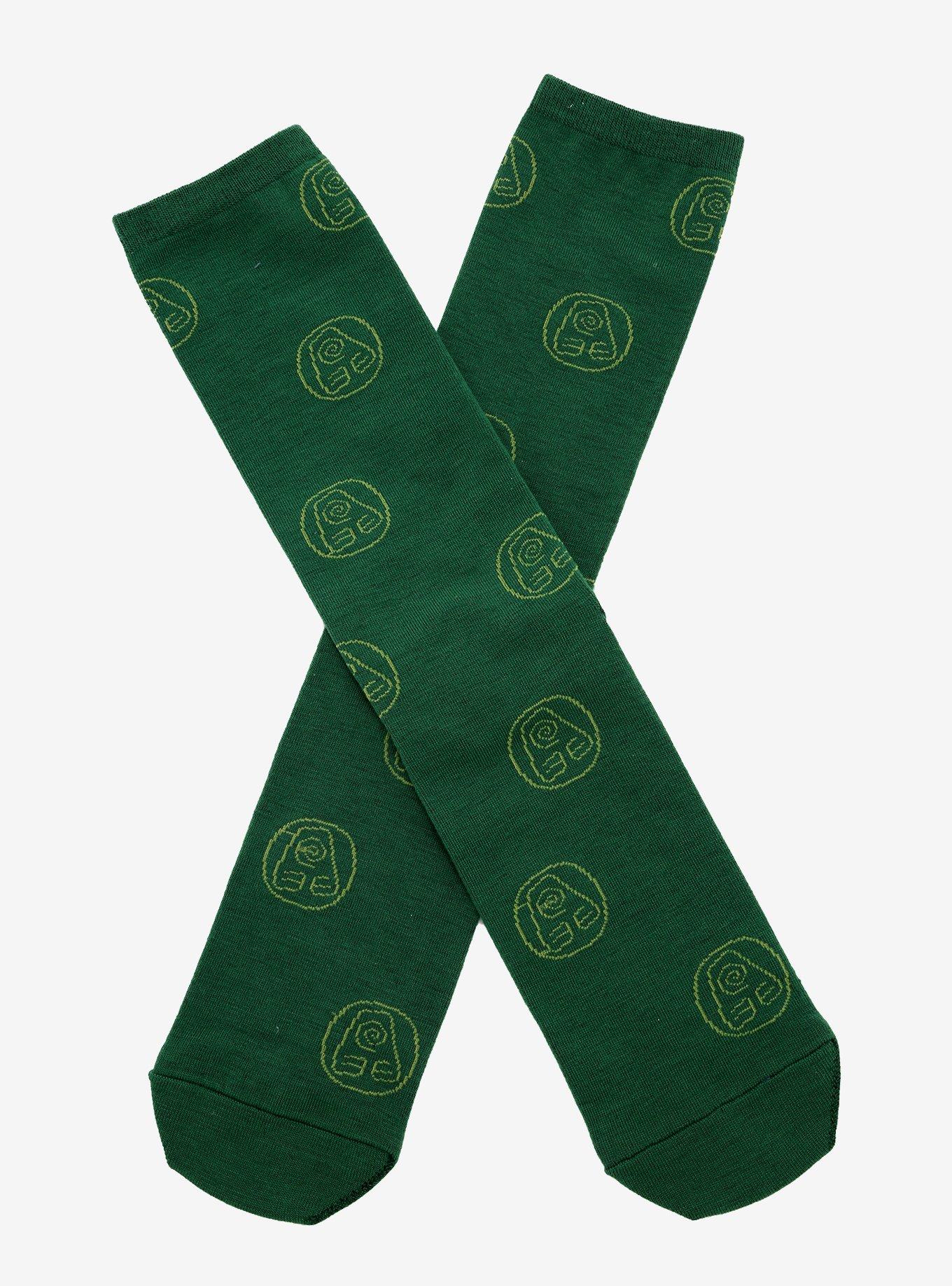 Avatar: The Last Airbender Earthbending Symbol Crew Socks - BoxLunch Exclusive, , hi-res