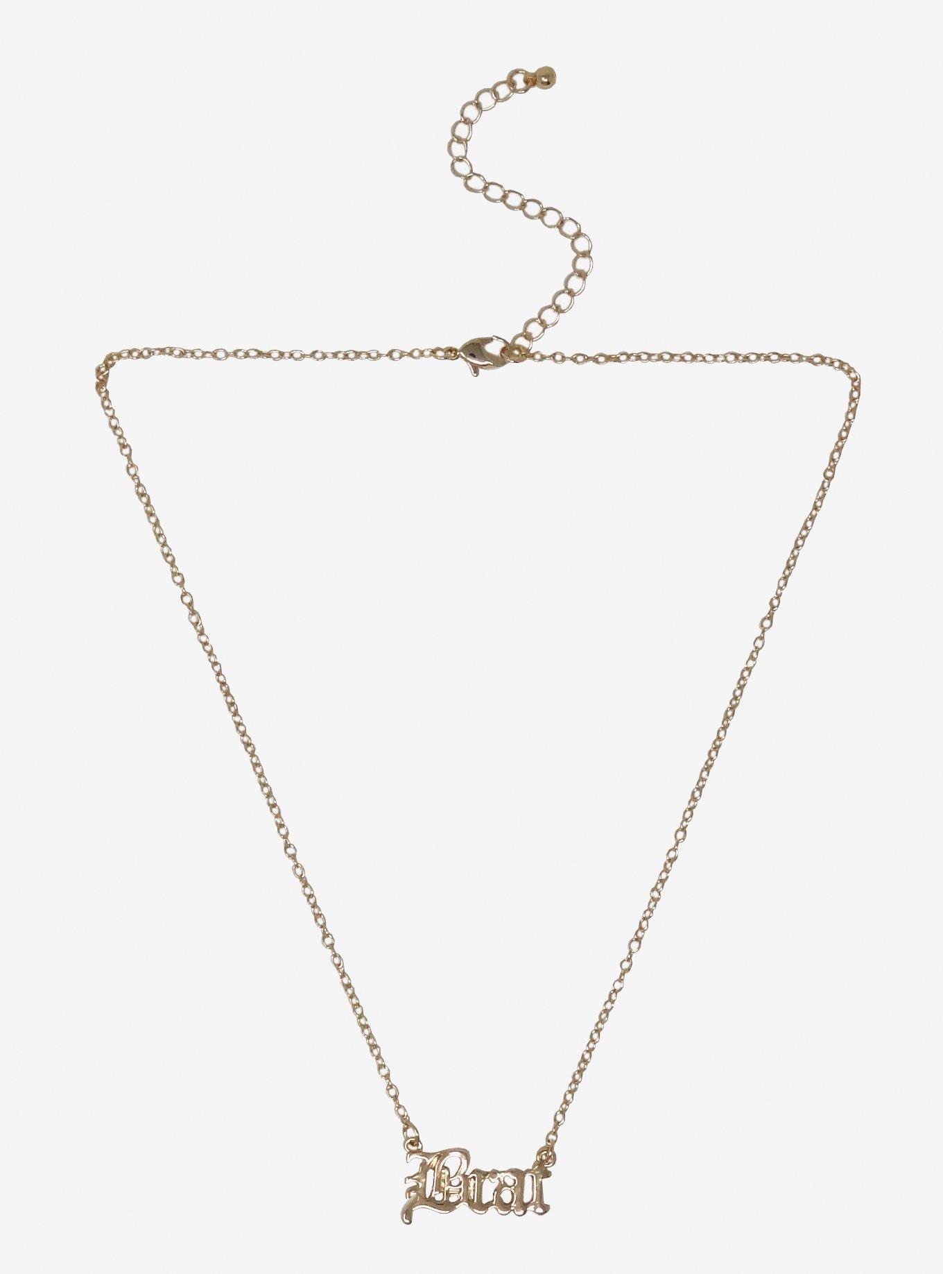 Brat Nameplate Necklace, , hi-res