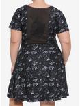 The Nightmare Before Christmas Mesh Back Dress Plus Size, BLACK, hi-res