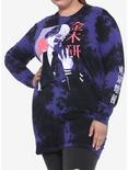 Tokyo Ghoul Ken Kaneki Split Tie-Dye Long-Sleeved T-Shirt Dress Plus Size, TIE DYE, hi-res