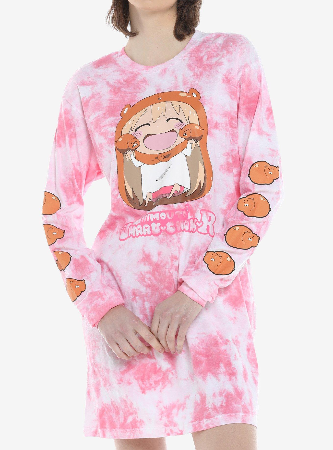 Himouto! Umaru-Chan Tie-Dye Long-Sleeve T-Shirt Dress, TIE DYE, hi-res