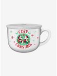Disney Mickey Mouse & Minnie Mouse Cozy Christmas Soup Mug With Lid, , hi-res