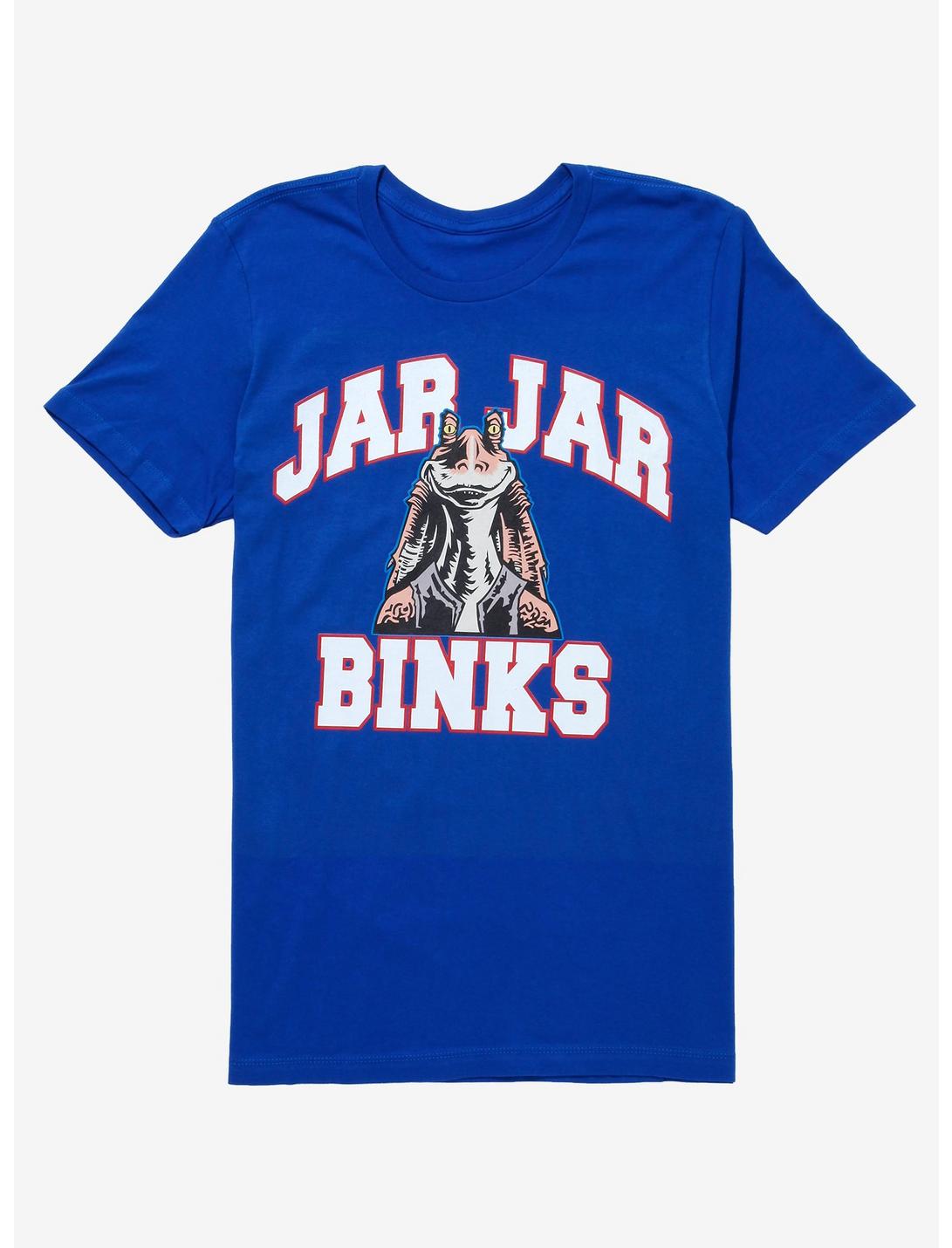 Star Wars Jar Jar Binks Collegiate T-Shirt - BoxLunch Exclusive, ROYAL, hi-res