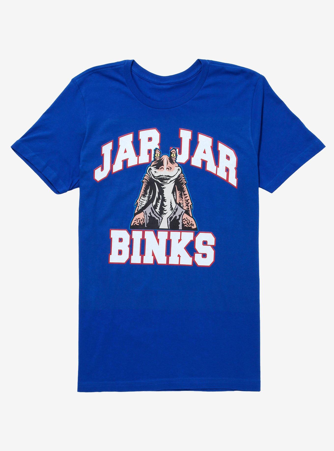 Star Wars Jar Jar Binks Collegiate TShirt BoxLunch Exclusive BoxLunch