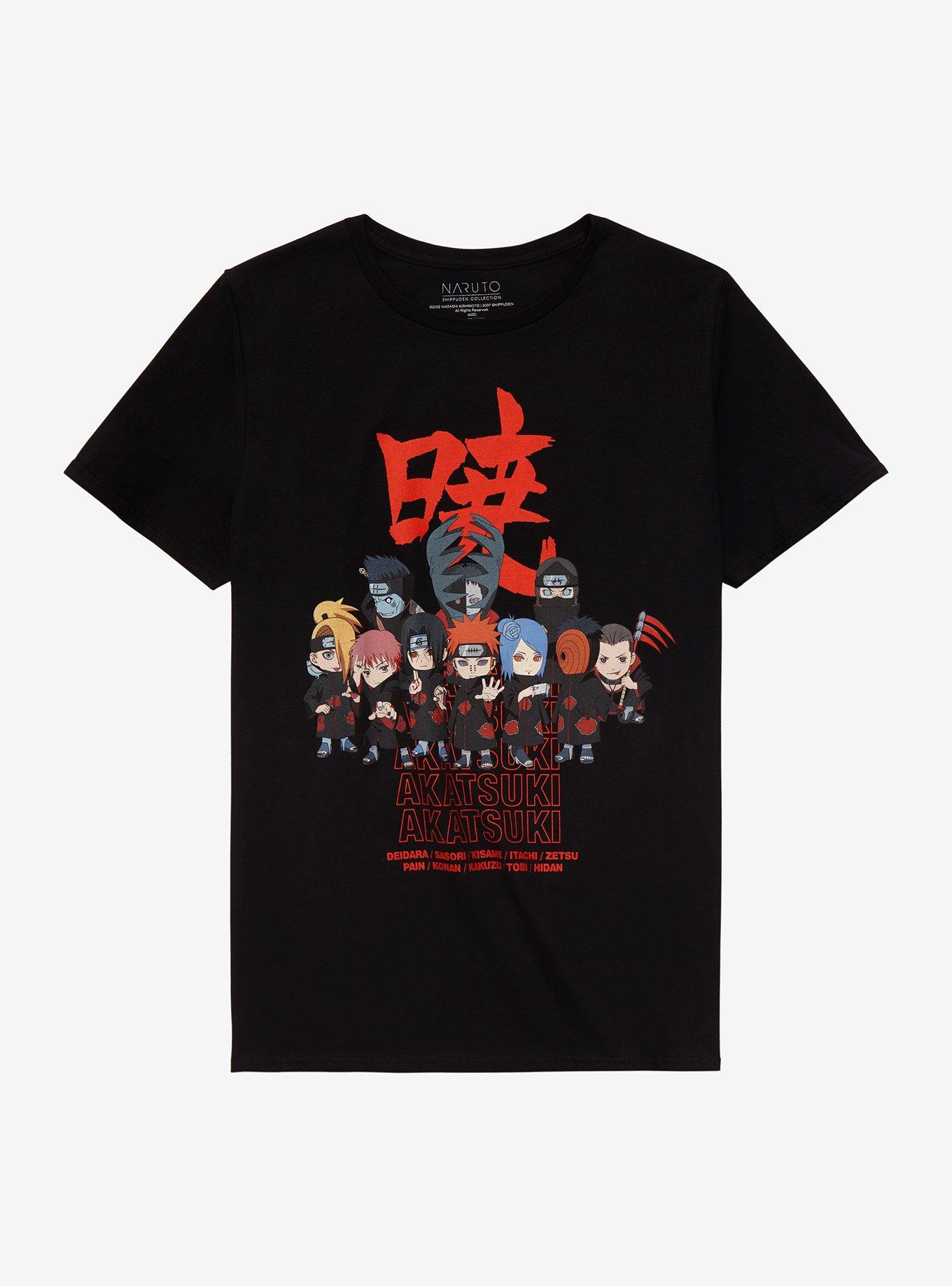 Naruto Shippuden Chibi Akatsuki T-Shirt, BLACK, hi-res