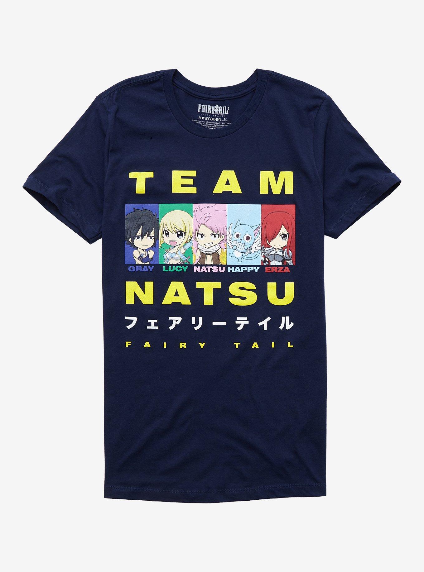 Fairy Tail Chibi Character Panels T-Shirt, NAVY, hi-res