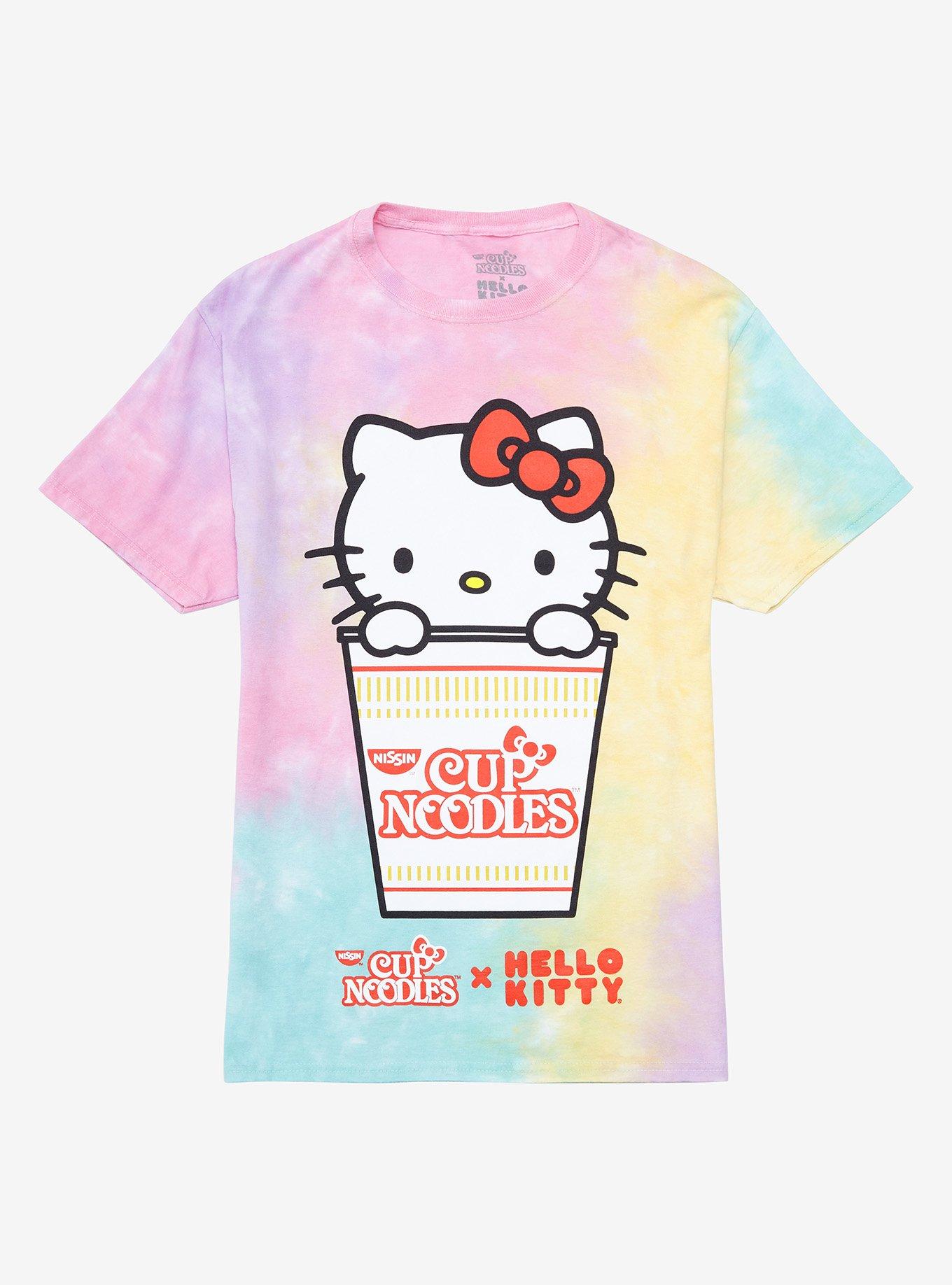 Nissin Cup Noodles X Hello Kitty Tie-Dye Boyfriend Fit Girls T-Shirt, MULTI, hi-res