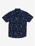 Navy Constellation Print Woven Button-Up, ABSTRACT, hi-res