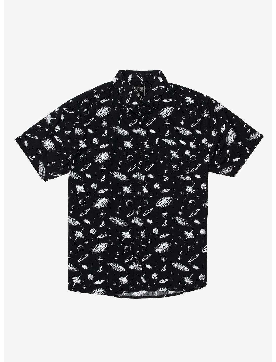 Cosmos & Planets Woven Button-Up, ABSTRACT, hi-res
