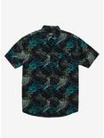 Green Jellyfish Woven Button-Up, ABSTRACT, hi-res