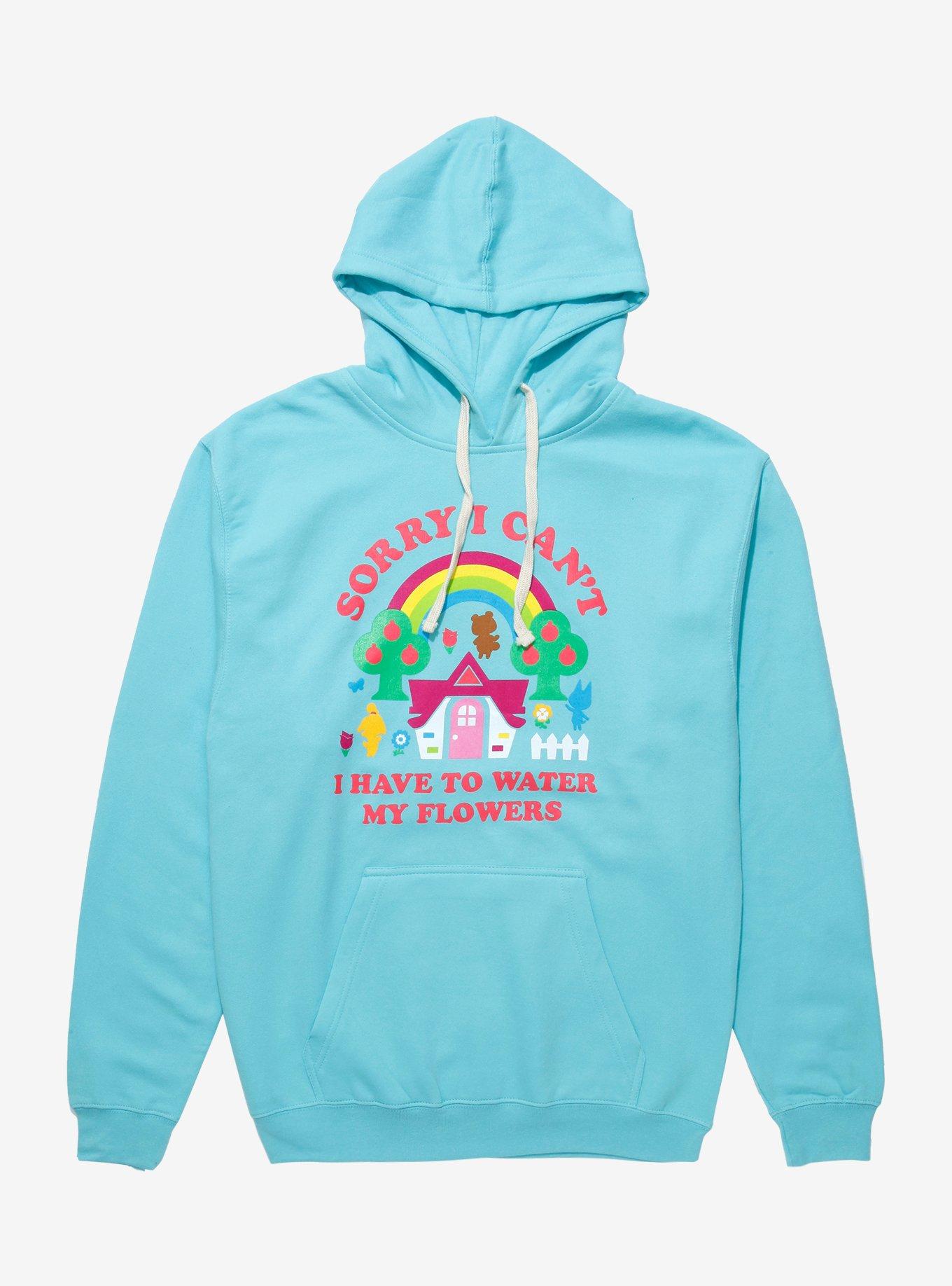 Nintendo Animal Crossing Water My Flowers Women's Hoodie - BoxLunch Exclusive, GREEN, hi-res