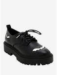 Glow-In-The-Dark Bats Lace-Up Oxfords, BLACK, hi-res