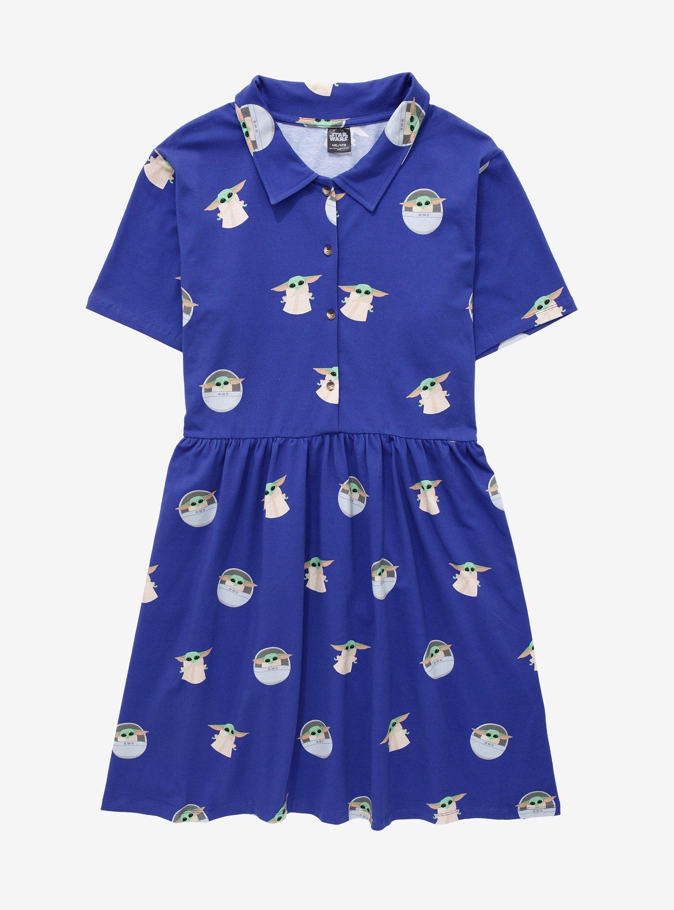 Cakeworthy Star Wars The Mandalorian The Child Allover Print Women's Dress - BoxLunch Exclusive, MULTI, hi-res