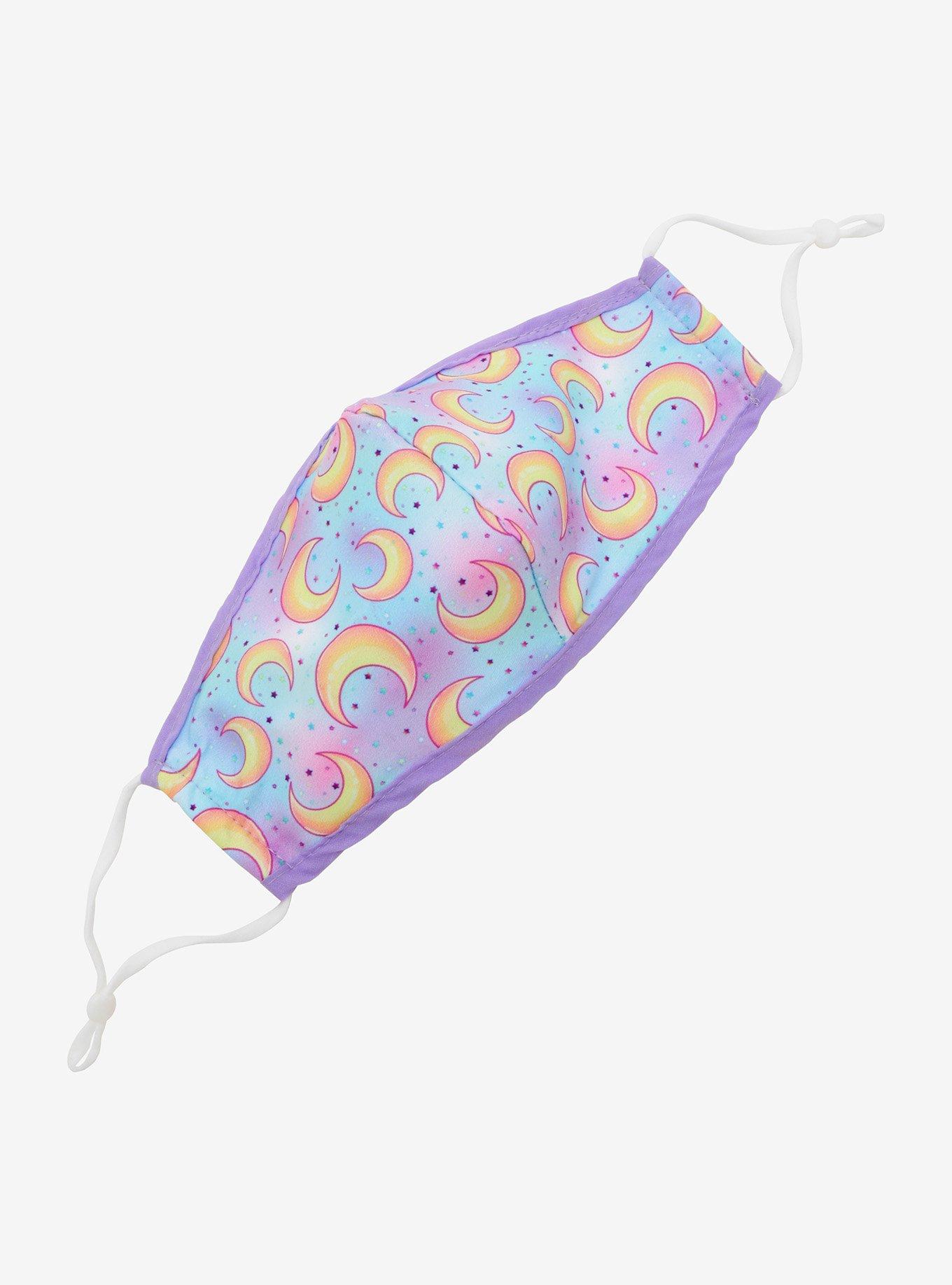 Pastel Moon & Stars Adjustable Fashion Face Mask With Filter Pocket, , hi-res