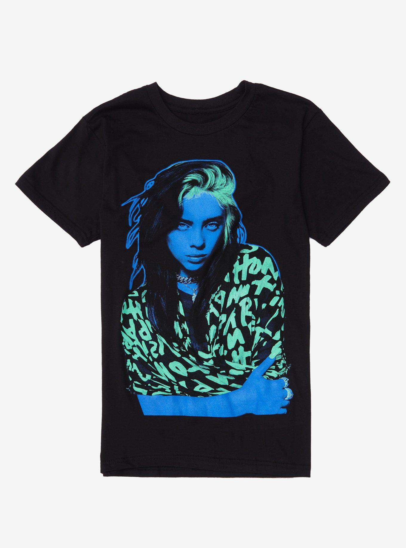 billie eilish t shirt neon