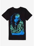 Billie Eilish Neon Portrait Boyfriend Fit Girls T-Shirt, BLACK, hi-res