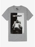 Get Out Black & White Split T-Shirt, GREY, hi-res