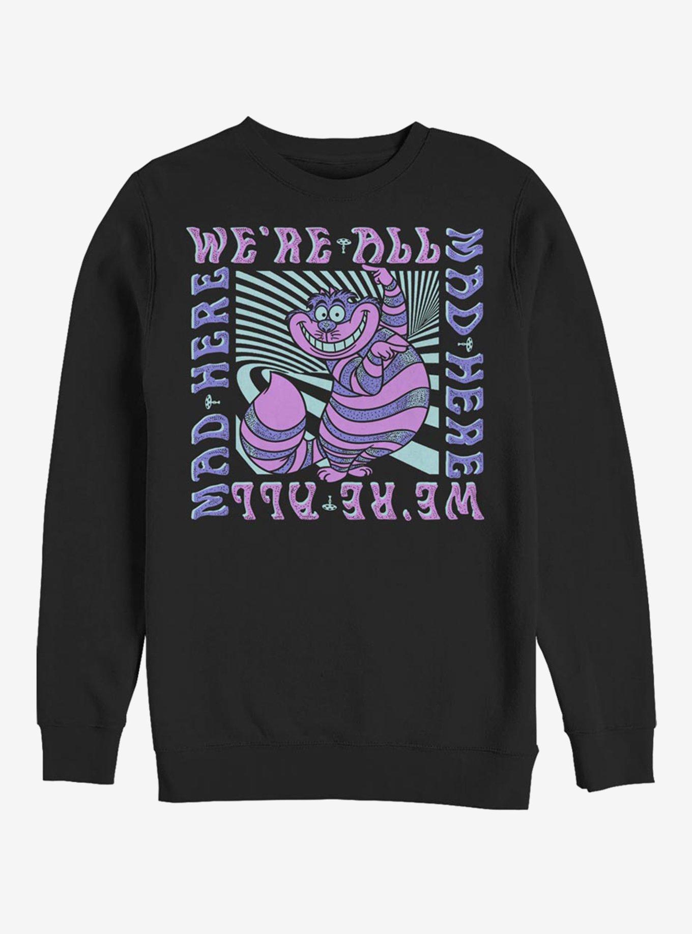 Disney Alice In Wonderland Mad Here Trip Crew Sweatshirt, , hi-res