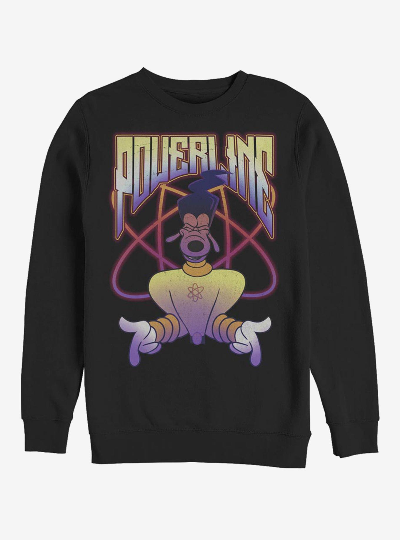 Disney A Goofy Movie Powerline Jam Crew Sweatshirt - BLACK | Hot Topic
