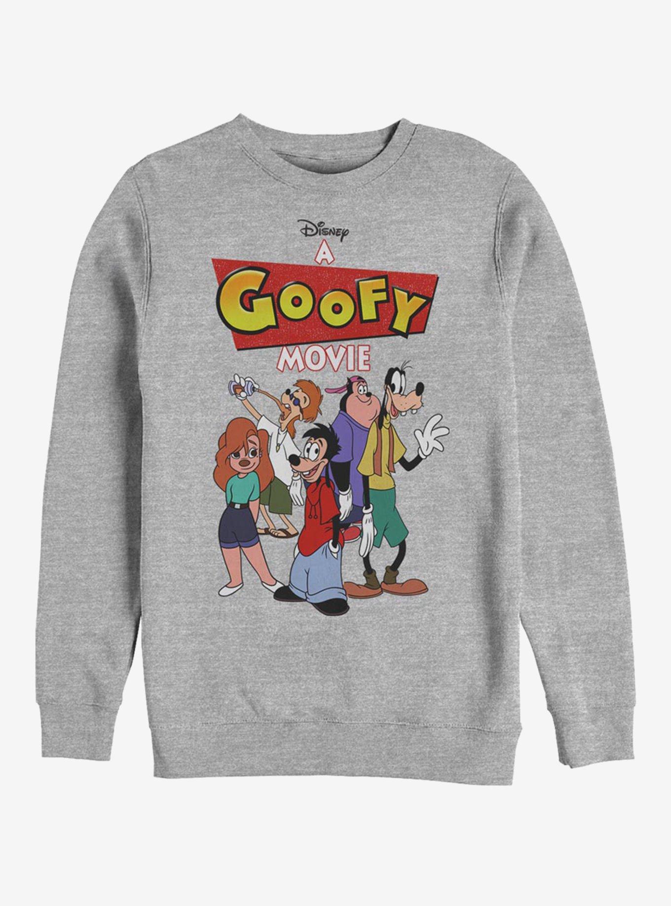 Disney A Goofy Movie Logo Group Crew Sweatshirt GREY Hot Topic