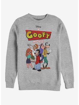 Disney A Goofy Movie Logo Group Crew Sweatshirt, ATH HTR, hi-res