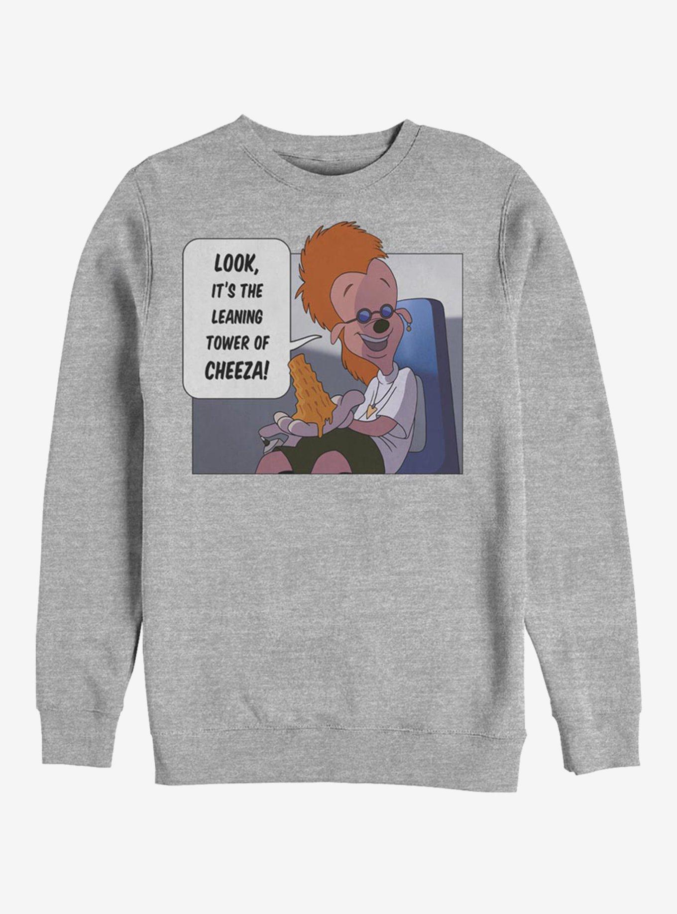 Disney A Goofy Movie Tower Of Cheeza Crew Sweatshirt, ATH HTR, hi-res