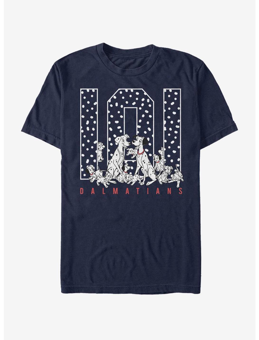 Disney 101 Dalmatians Spotty Logo T-Shirt, NAVY, hi-res