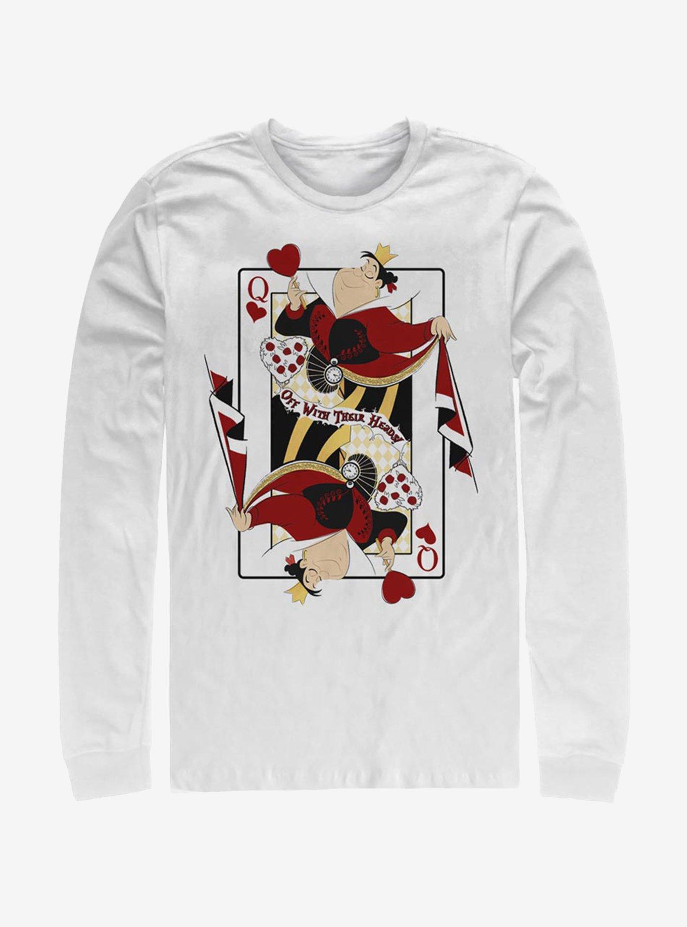 Disney Alice In Wonderland Queen Of Hearts Long-Sleeve T-Shirt, WHITE, hi-res