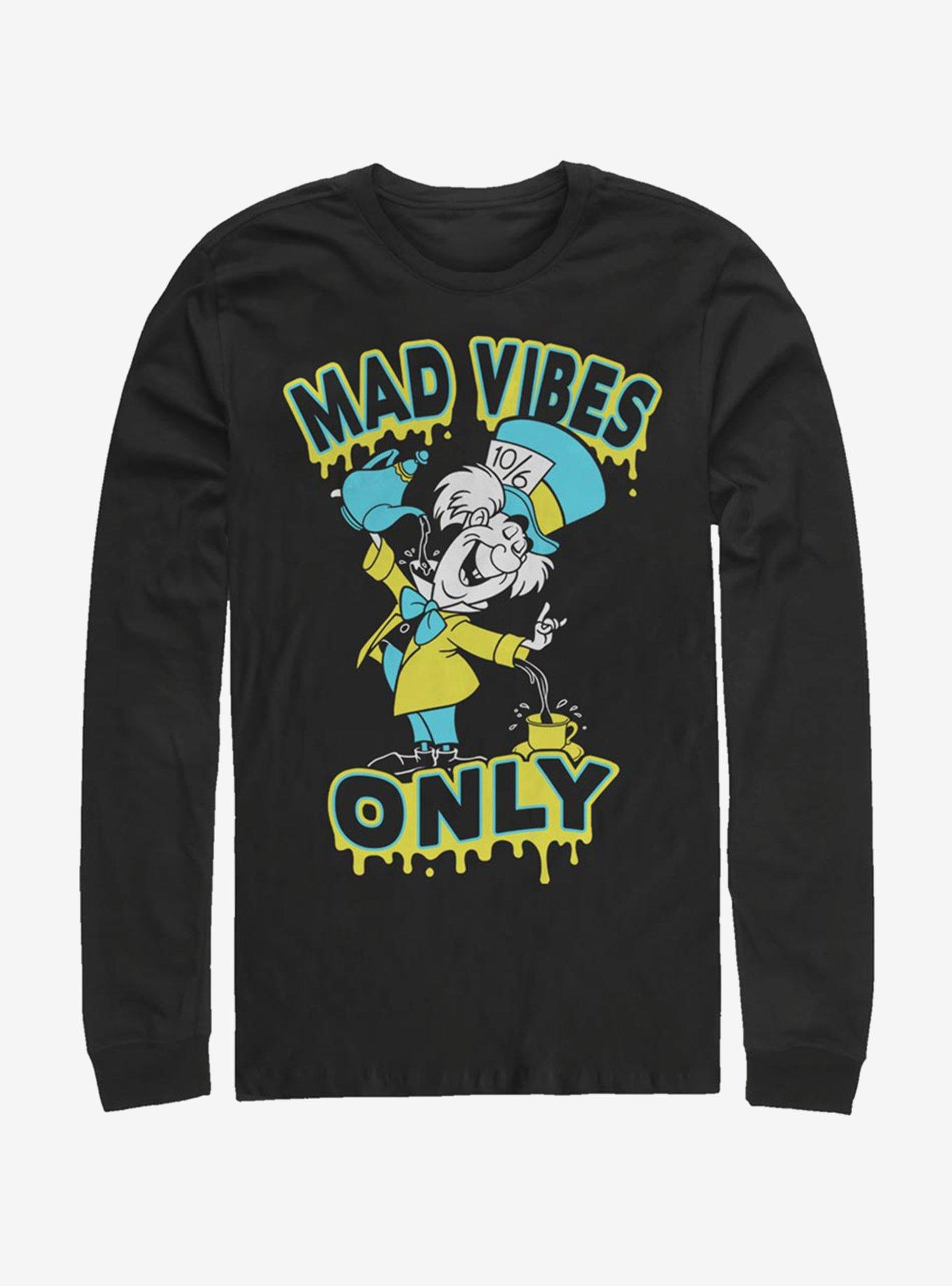 Disney Alice In Wonderland Spill It Hatter Long-Sleeve T-Shirt, BLACK, hi-res