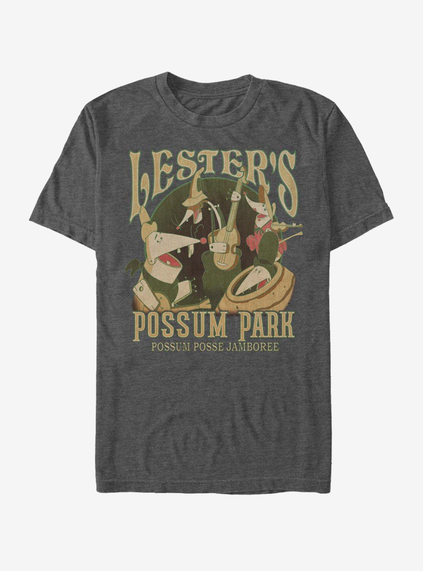 Disney A Goofy Movie Lesters Possum Park T-Shirt, CHAR HTR, hi-res