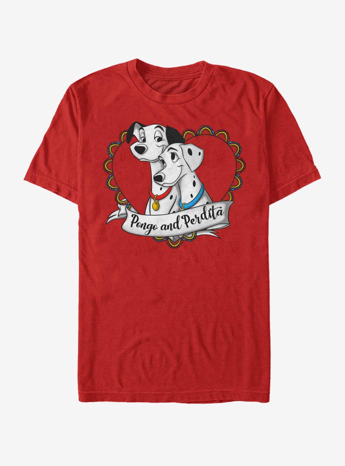 Disney 101 Dalmatians Pong And Perdita T-Shirt, RED, hi-res