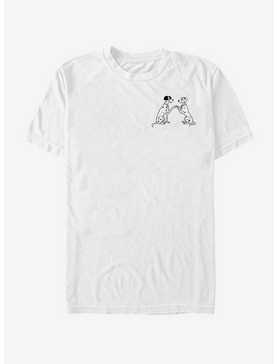 Disney 101 Dalmatians Pongo And Perdy Line T-Shirt, WHITE, hi-res