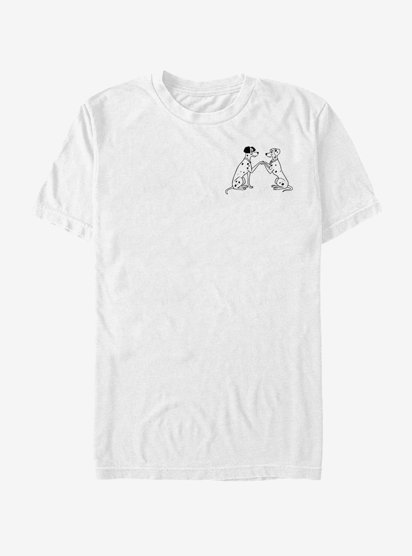 Disney 101 Dalmatians Pongo And Perdy Line T-Shirt, WHITE, hi-res